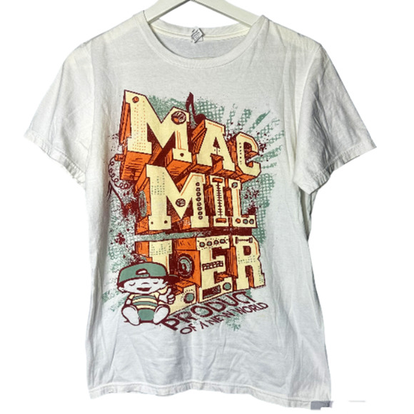 Anvil Mac Miller White Printed Concert T-Shirt Men's Size Small - Picture 1 of 8